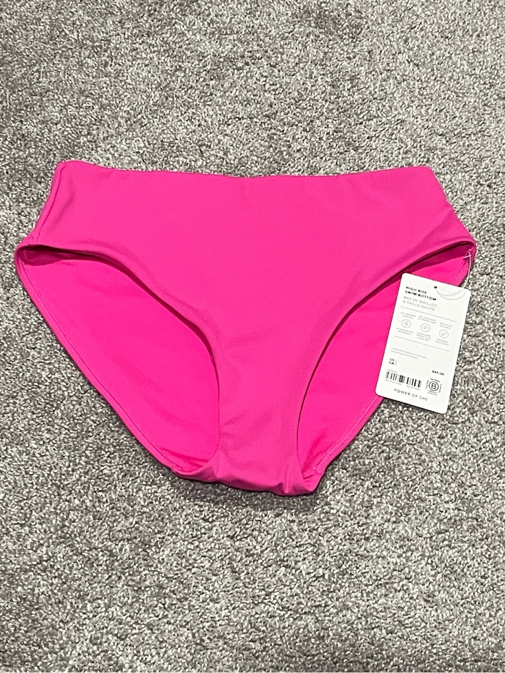 Athleta Pop Pink 2025 High Rise Bikini Bottoms (S)